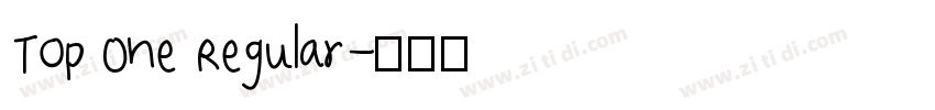 Top One Regular字体转换 Top One Regular字体转换